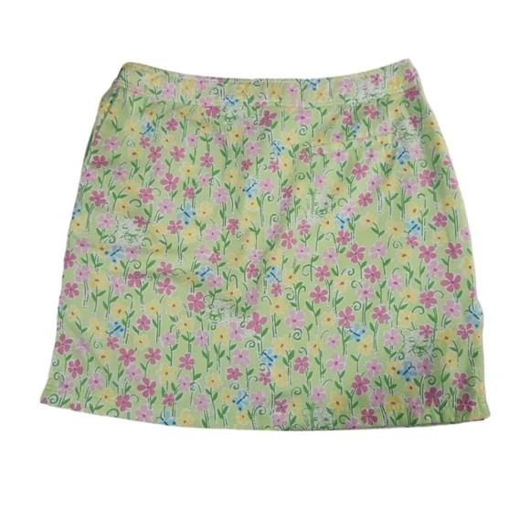 NWOT Lilly Pulitzer Women's 14 Skort Green & Pink - Picture 2 of 15
